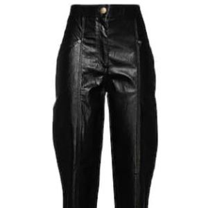 TwinSet, vegan leather, straight, leg pants
